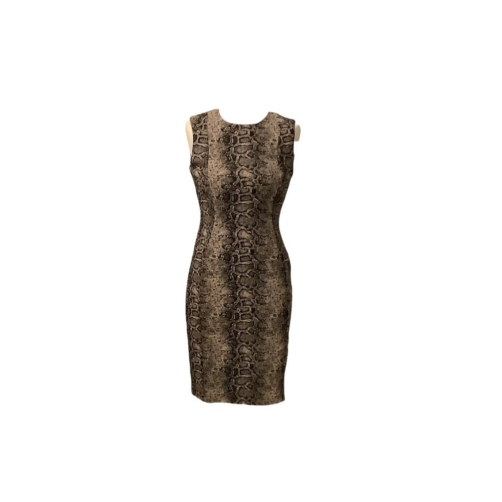 CALVIN KLEIN Snakeskin Print Bodycon Dress - Size‎ 2